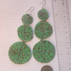 Handmade Beaded Statement Earrings